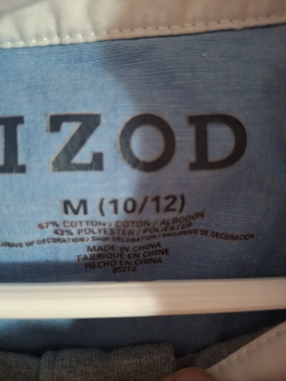 Izod Navy and Gray Striped Crewneck Rugby Shirt
